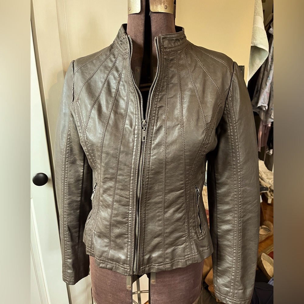 Johnny faux leather moto jacket